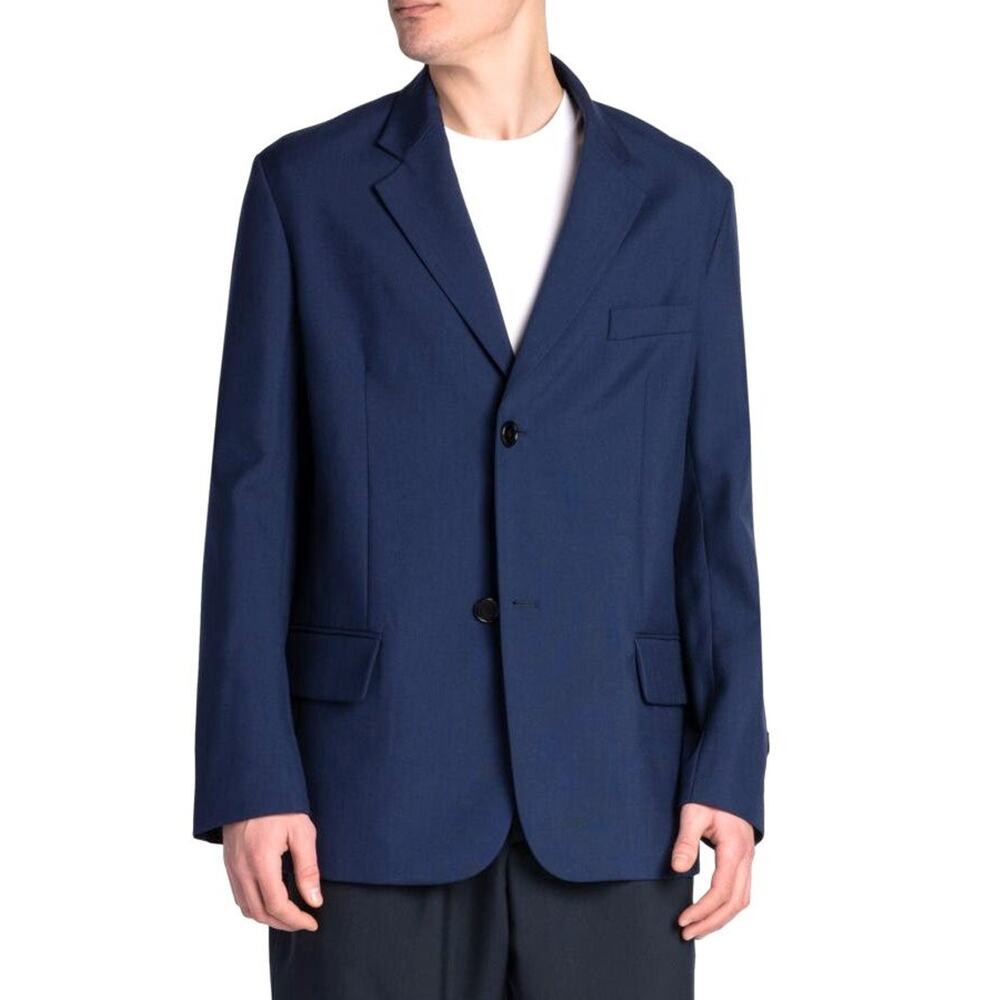 $2,595 NWT Marni Tropical Wool Navy 2-Button Tailored Jacket Sport Coat 40 R
